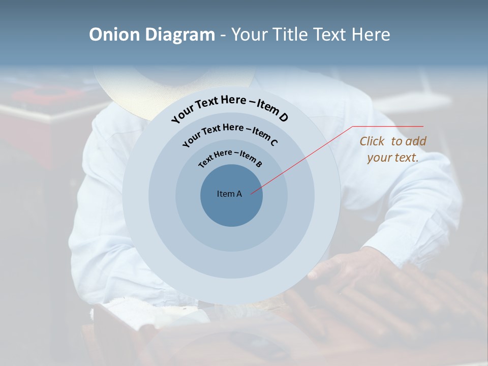 A Man In A Hat Is Working On A Piece Of Wood PowerPoint Template