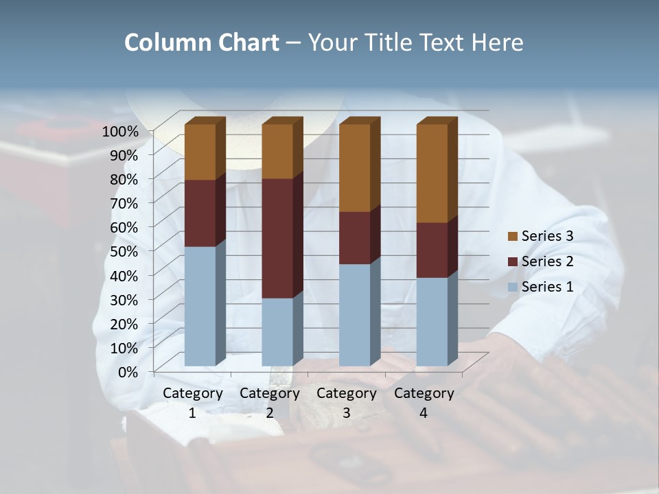 A Man In A Hat Is Working On A Piece Of Wood PowerPoint Template