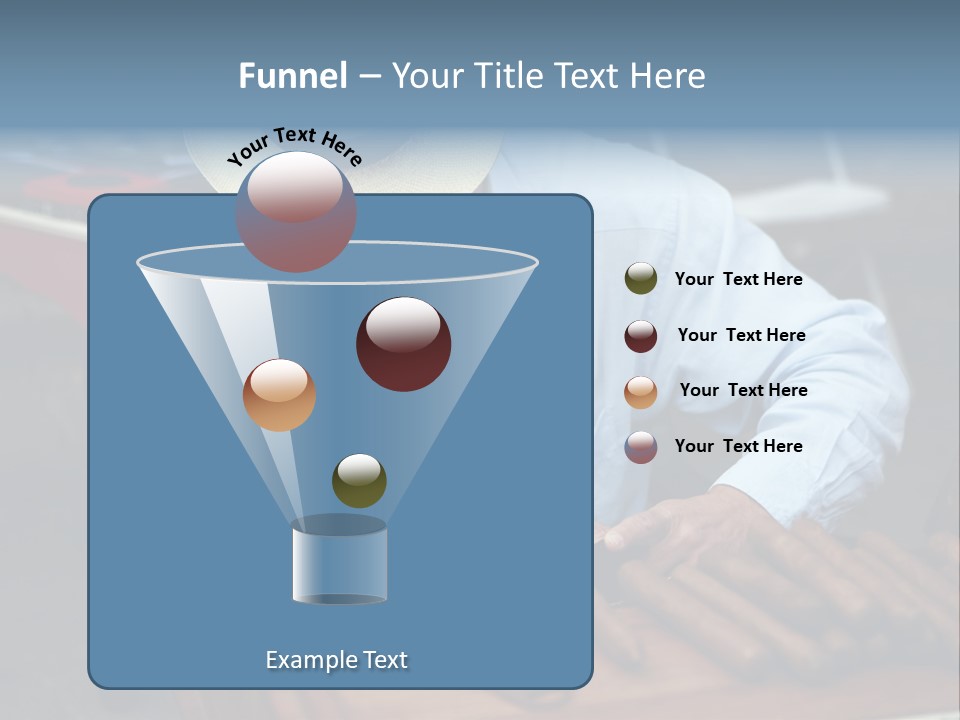 A Man In A Hat Is Working On A Piece Of Wood PowerPoint Template