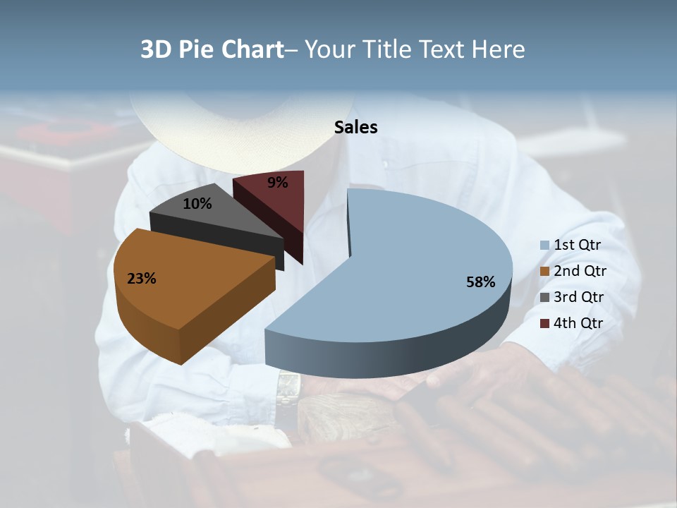 A Man In A Hat Is Working On A Piece Of Wood PowerPoint Template