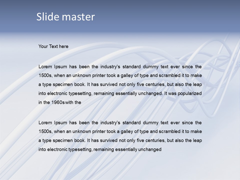 A Blue And White Abstract Powerpoint Presentation PowerPoint Template