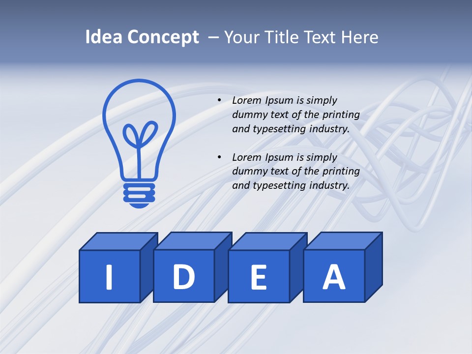 A Blue And White Abstract Powerpoint Presentation PowerPoint Template