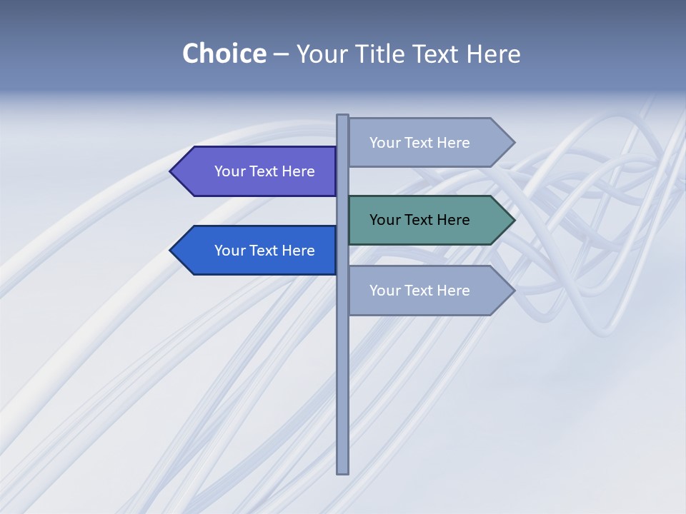 A Blue And White Abstract Powerpoint Presentation PowerPoint Template