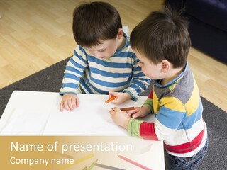 White Grip Table PowerPoint Template