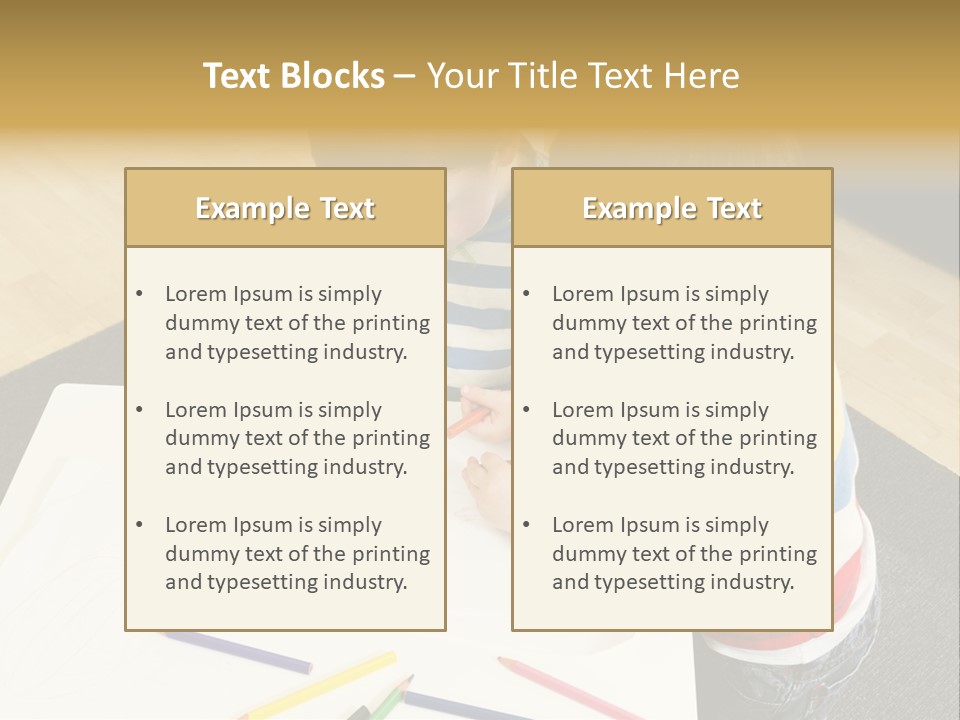 White Grip Table PowerPoint Template