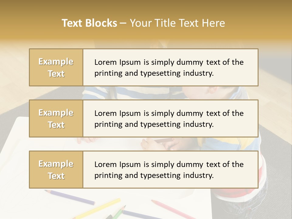 White Grip Table PowerPoint Template
