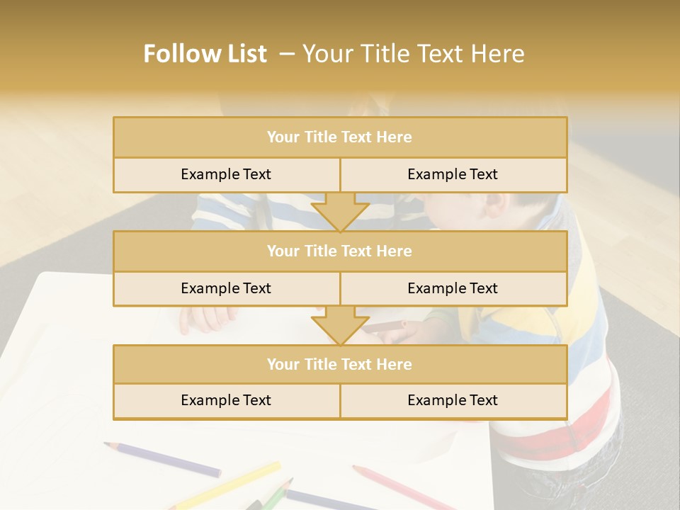 White Grip Table PowerPoint Template