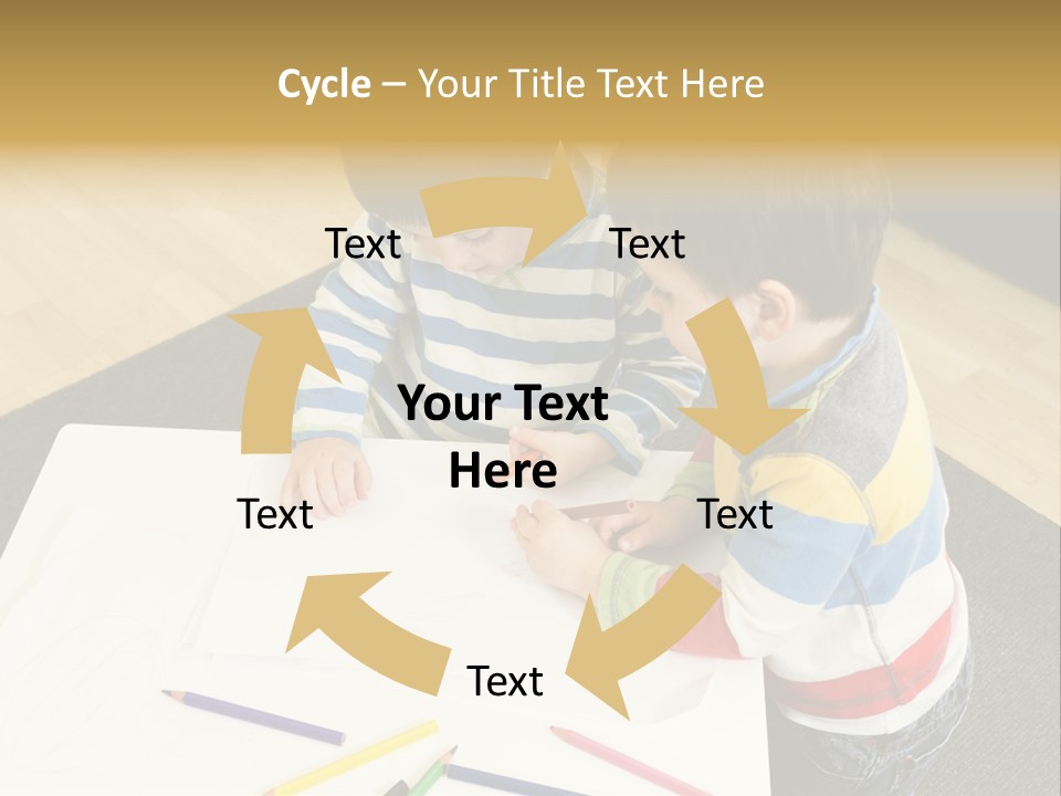 White Grip Table PowerPoint Template