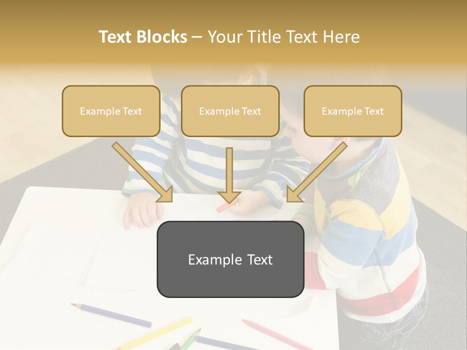 White Grip Table PowerPoint Template