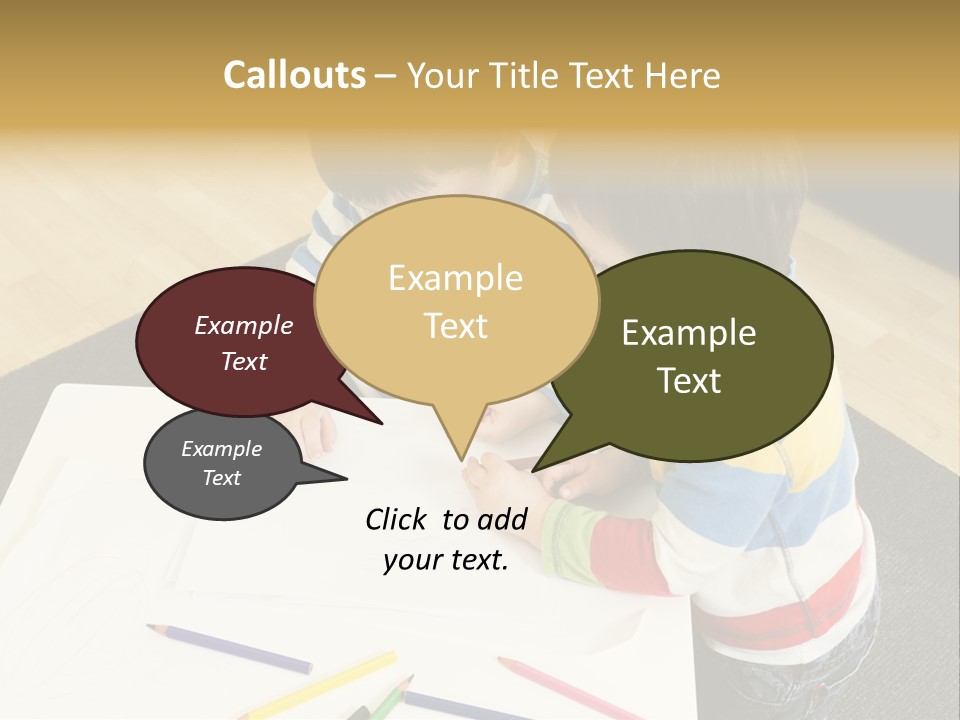 White Grip Table PowerPoint Template