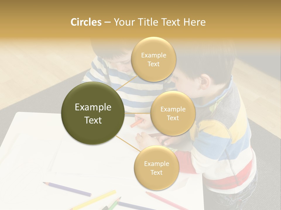 White Grip Table PowerPoint Template