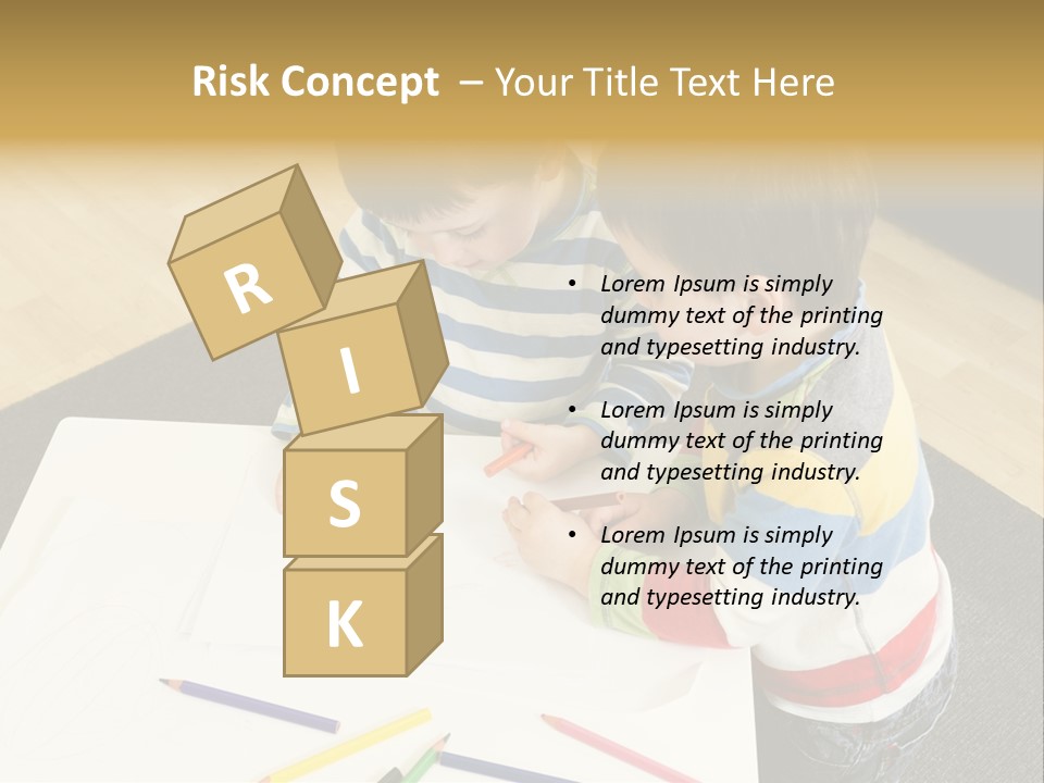 White Grip Table PowerPoint Template