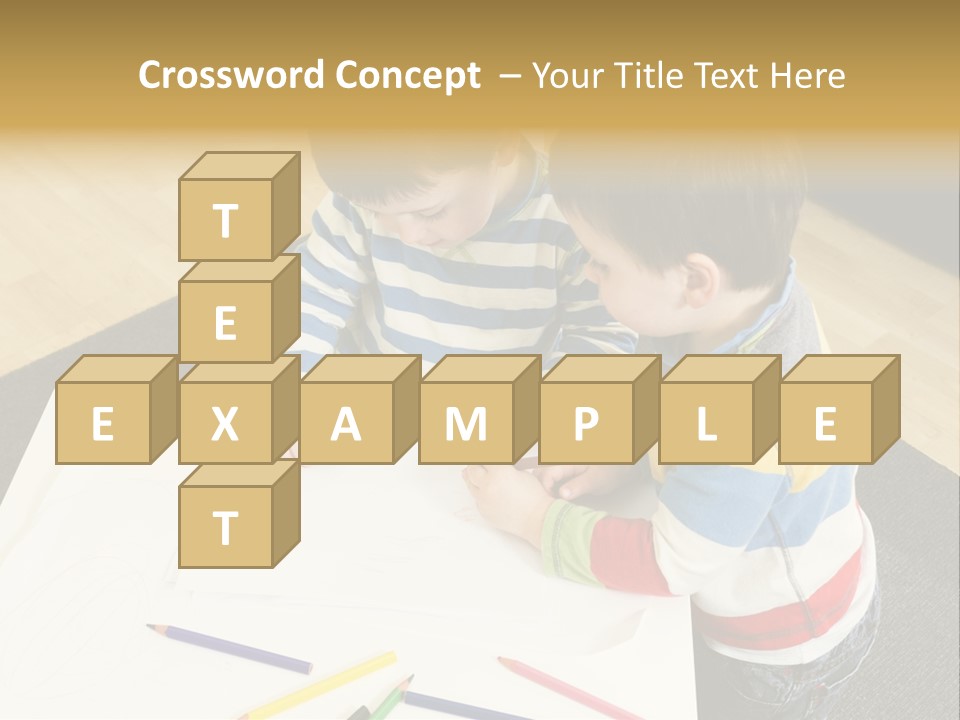 White Grip Table PowerPoint Template
