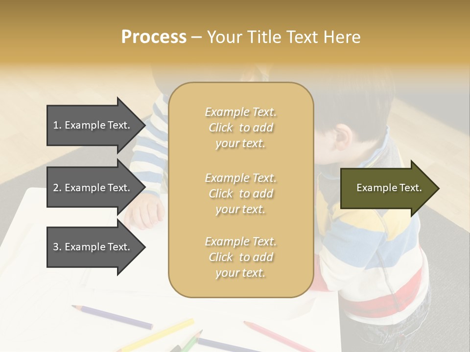 White Grip Table PowerPoint Template