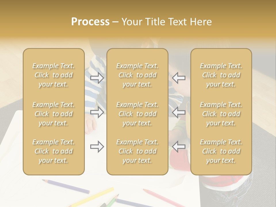 White Grip Table PowerPoint Template