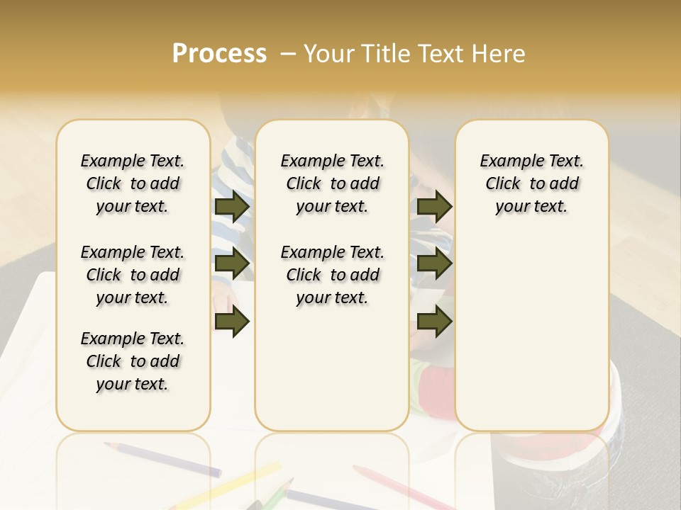 White Grip Table PowerPoint Template