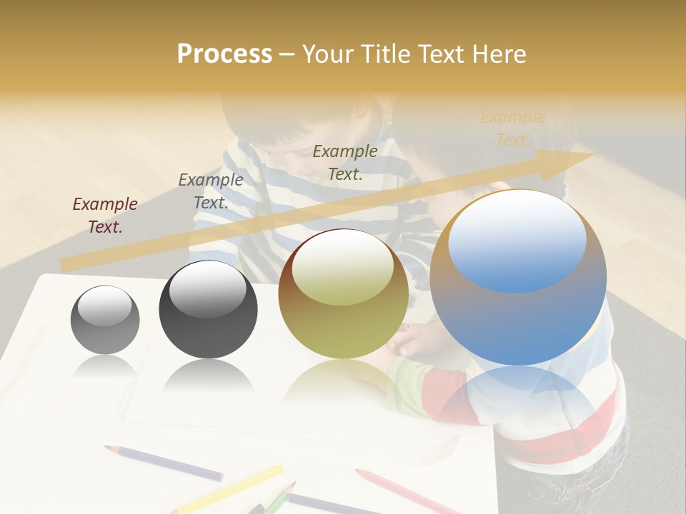 White Grip Table PowerPoint Template