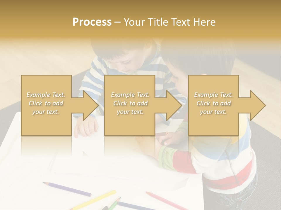 White Grip Table PowerPoint Template