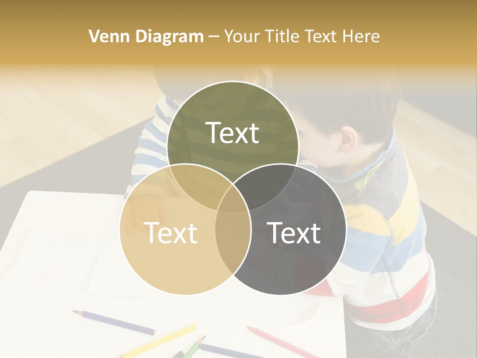 White Grip Table PowerPoint Template