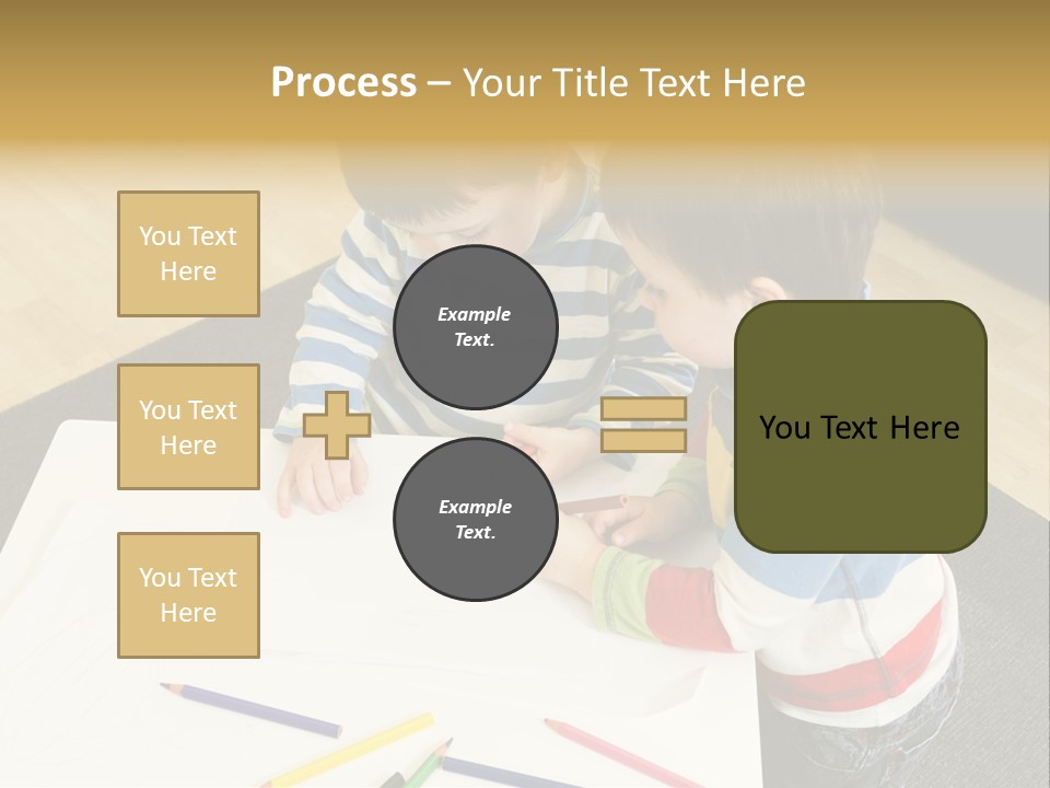 White Grip Table PowerPoint Template