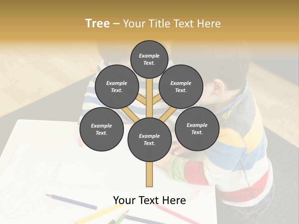 White Grip Table PowerPoint Template