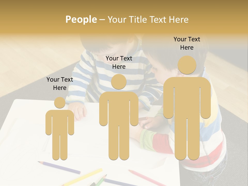White Grip Table PowerPoint Template