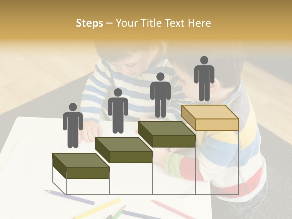 White Grip Table PowerPoint Template