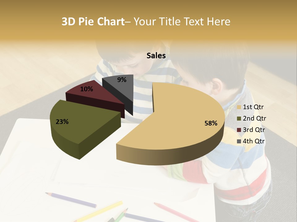 White Grip Table PowerPoint Template