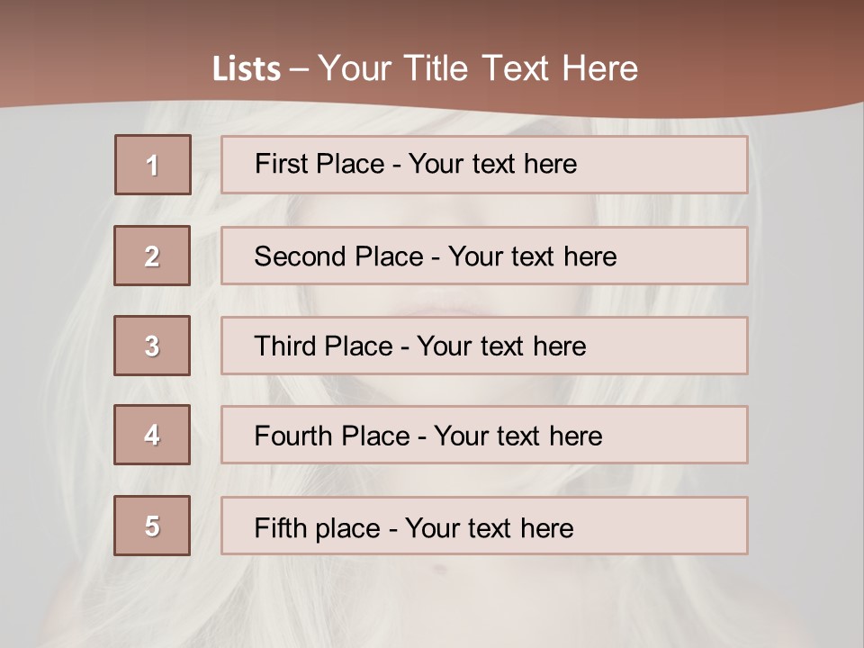 Long Female Beauty PowerPoint Template