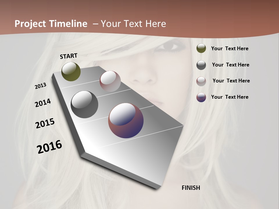 Long Female Beauty PowerPoint Template