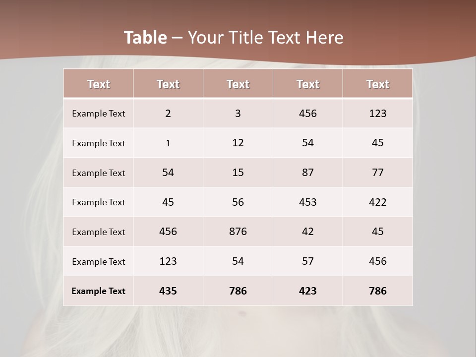 Long Female Beauty PowerPoint Template
