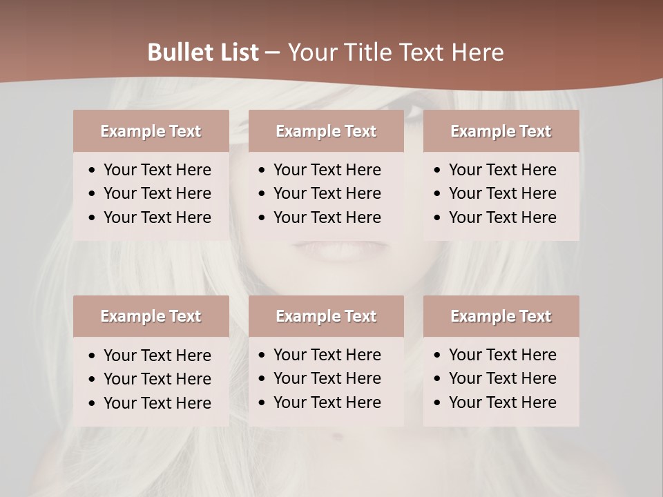 Long Female Beauty PowerPoint Template