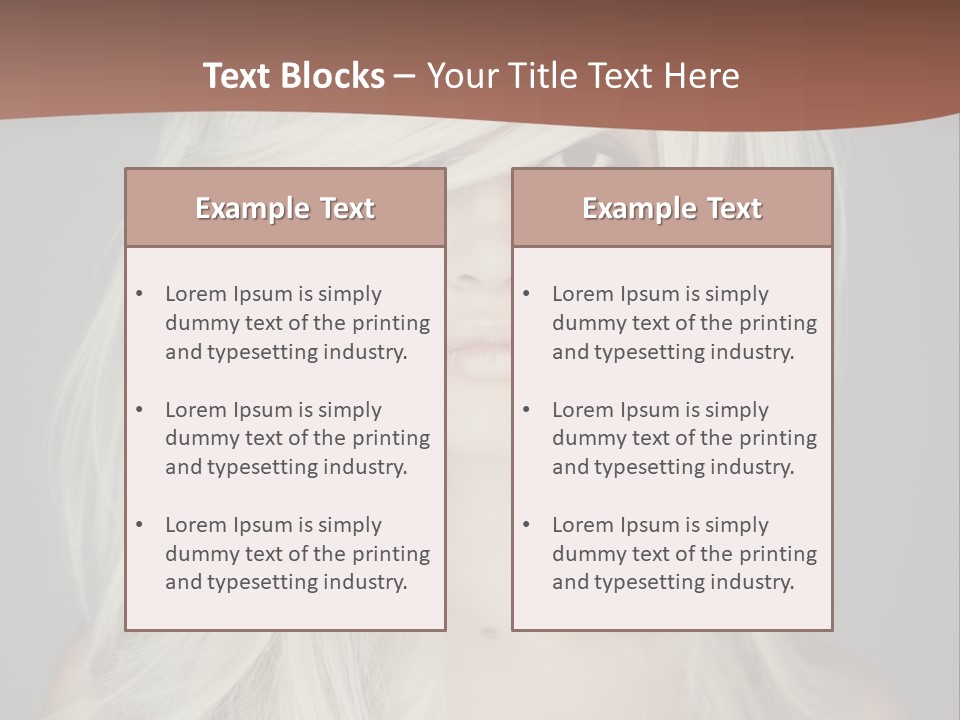 Long Female Beauty PowerPoint Template