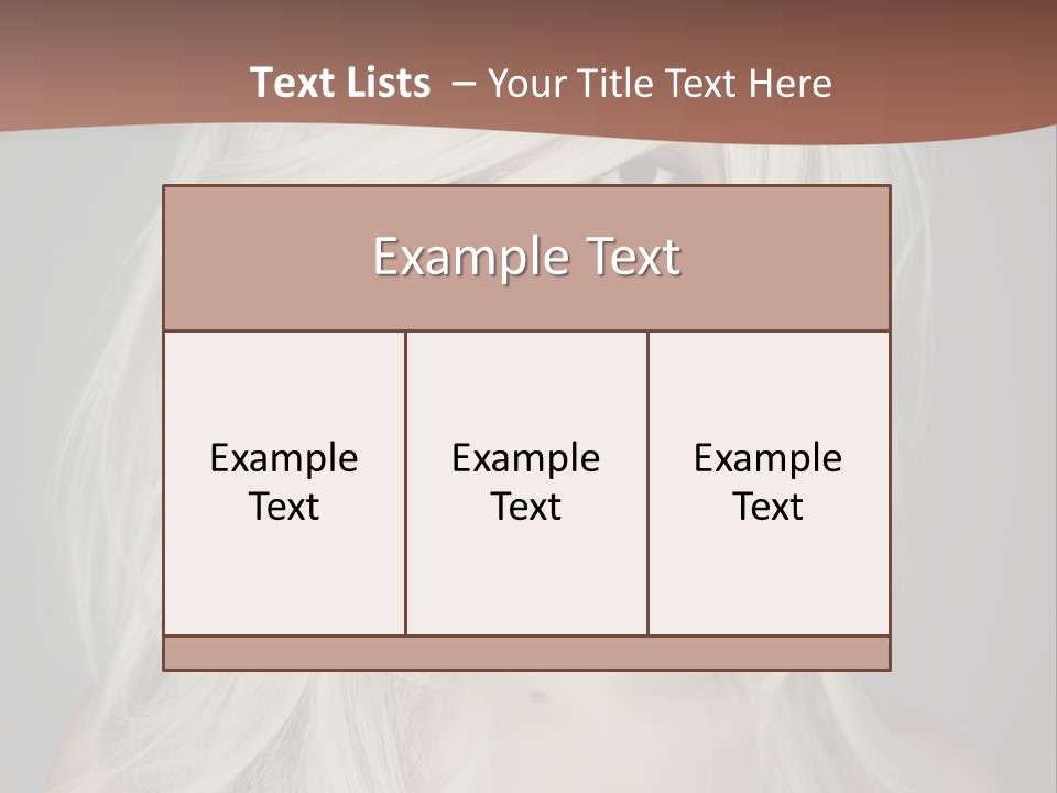 Long Female Beauty PowerPoint Template