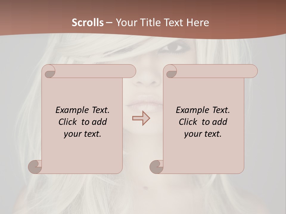 Long Female Beauty PowerPoint Template