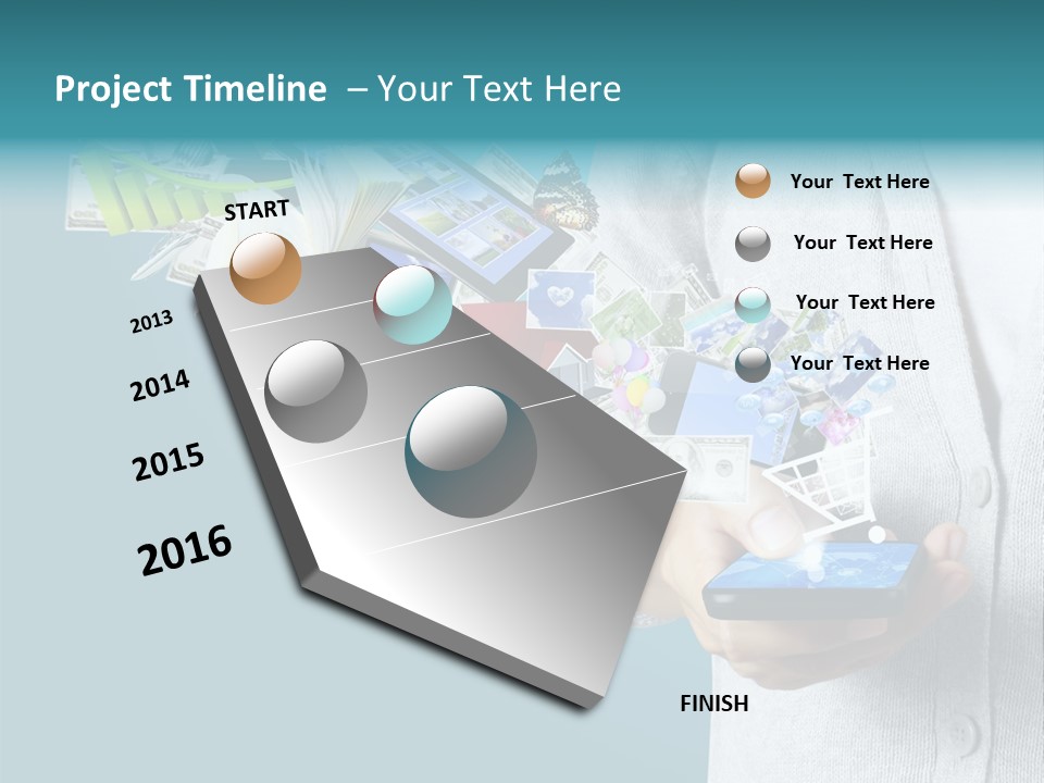 Cell Buy Online Speak PowerPoint Template