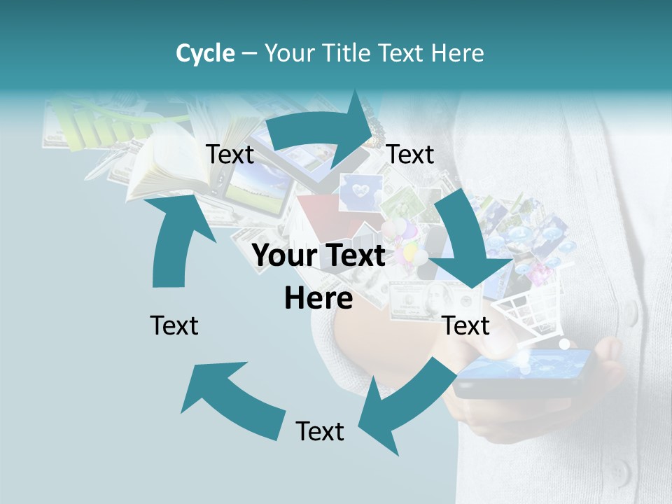 Cell Buy Online Speak PowerPoint Template