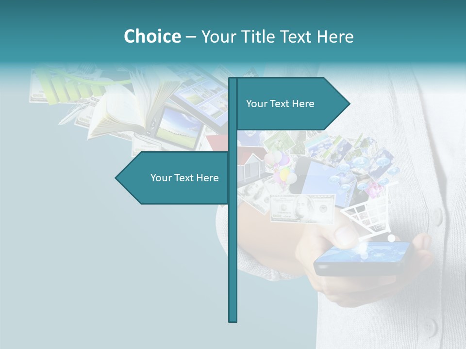 Cell Buy Online Speak PowerPoint Template