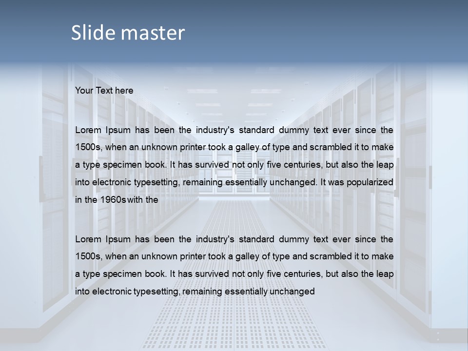 Server Racks File Network Server Network Infrastructure PowerPoint Template