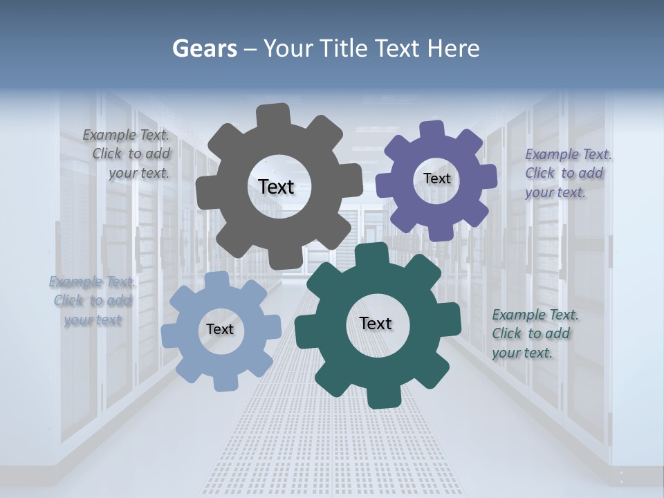 Server Racks File Network Server Network Infrastructure PowerPoint Template