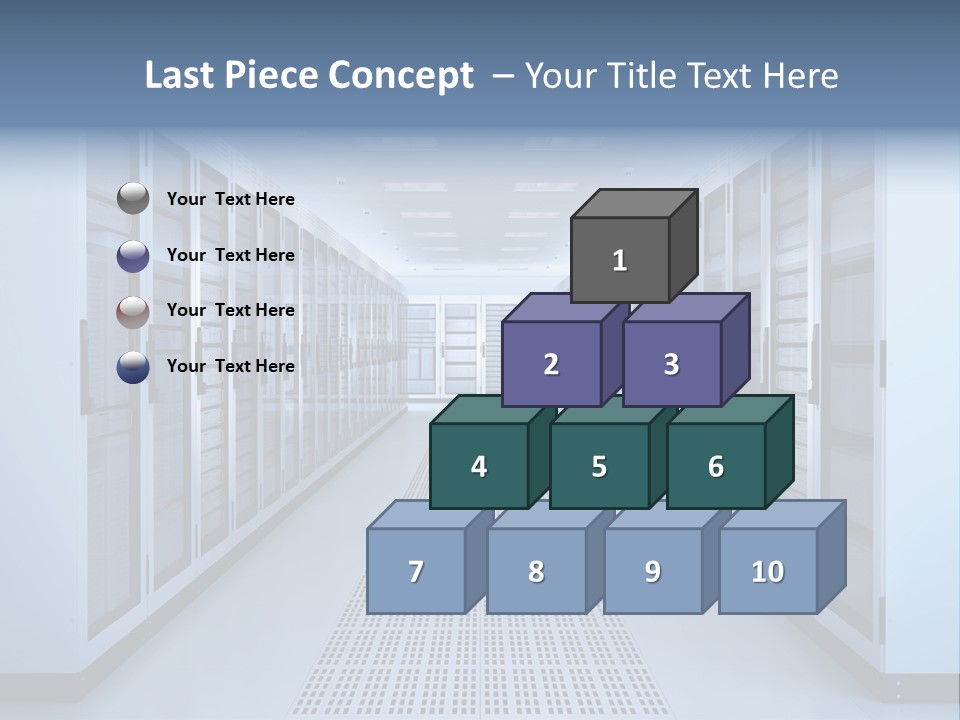 Server Racks File Network Server Network Infrastructure PowerPoint Template