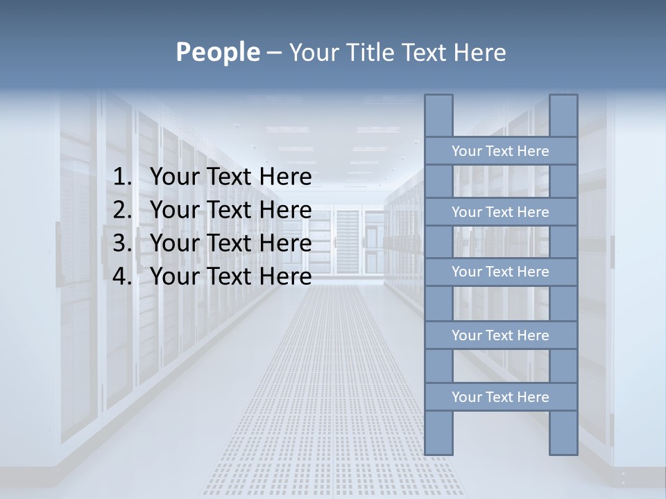 Server Racks File Network Server Network Infrastructure PowerPoint Template