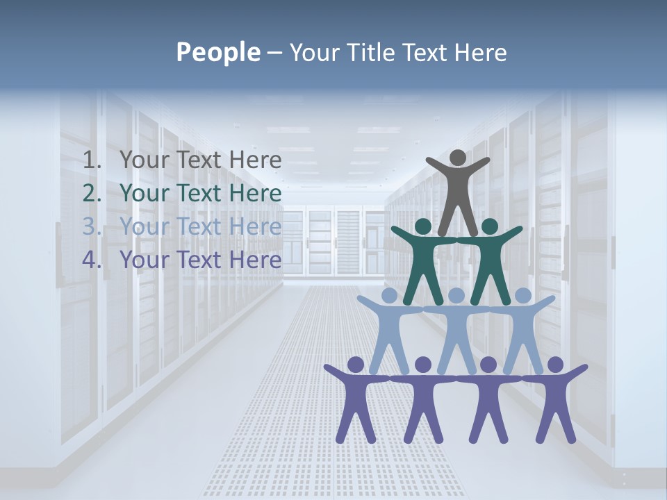 Server Racks File Network Server Network Infrastructure PowerPoint Template