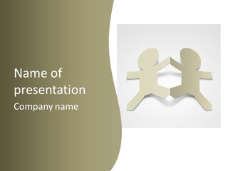 Two People Are Holding Hands In The Middle Of A Presentation PowerPoint Template