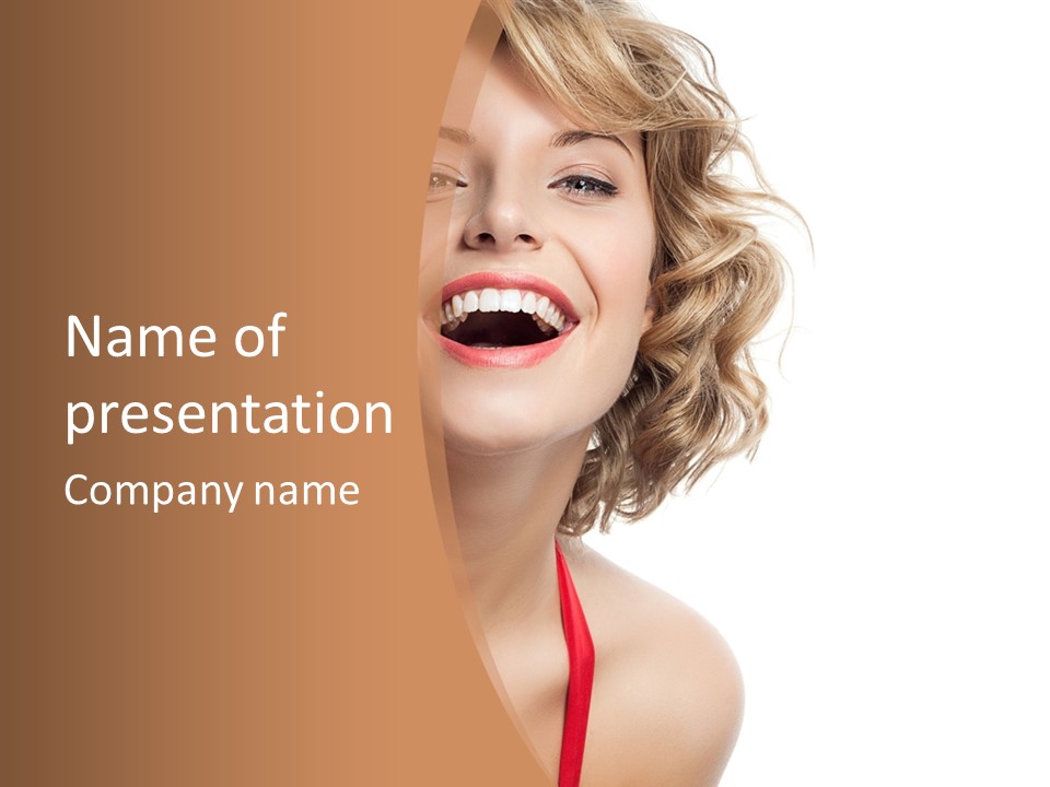 Smiling Health Cosmetics PowerPoint Template