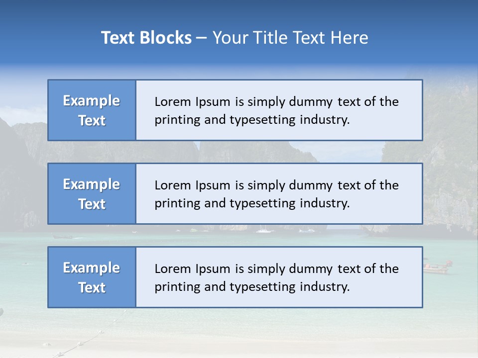 A Beach With A Boat In The Middle Of It PowerPoint Template