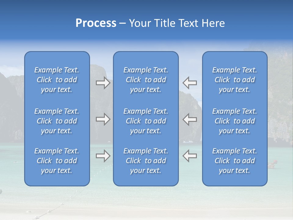 A Beach With A Boat In The Middle Of It PowerPoint Template