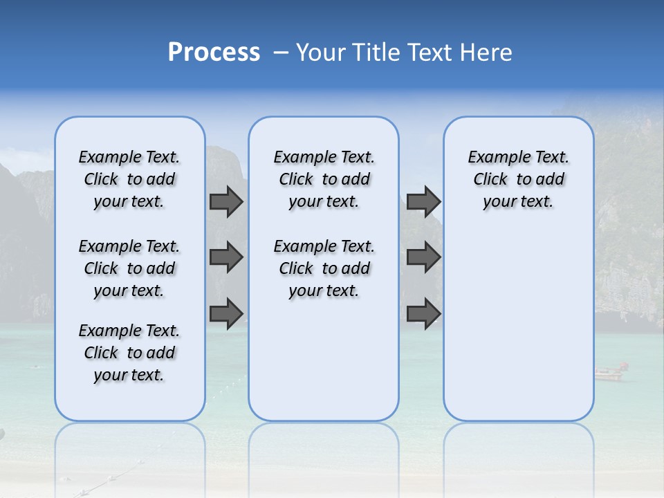 A Beach With A Boat In The Middle Of It PowerPoint Template