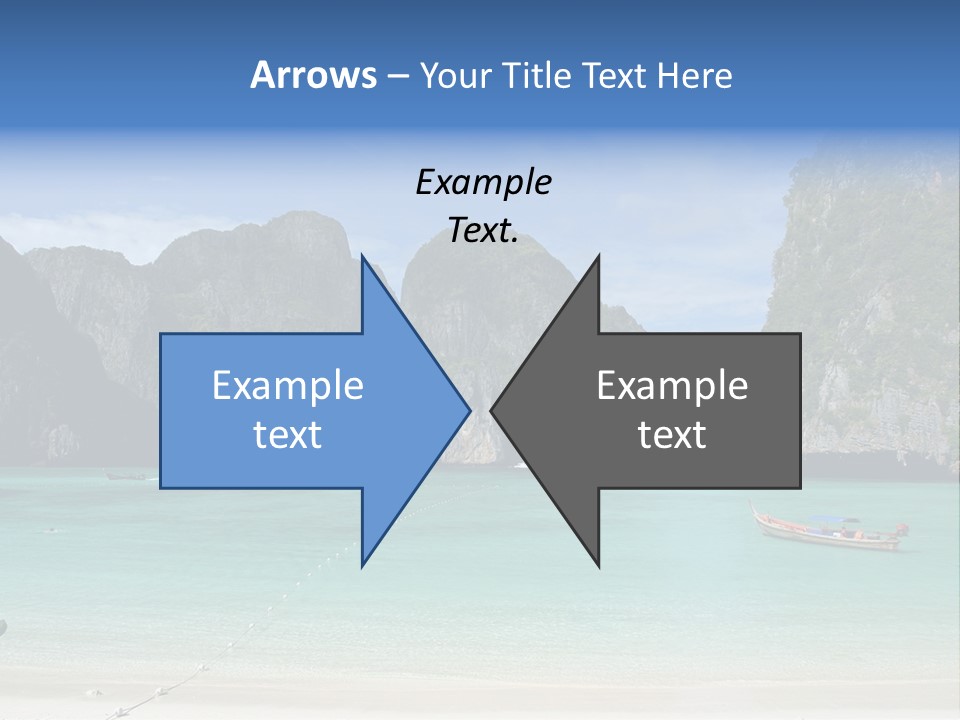 A Beach With A Boat In The Middle Of It PowerPoint Template