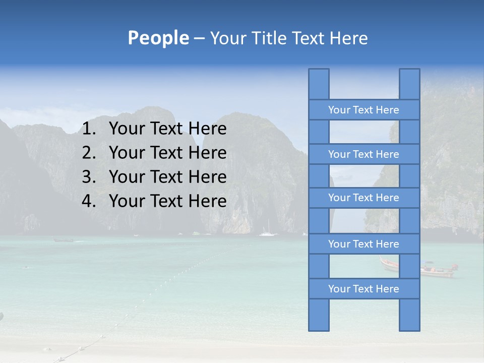 A Beach With A Boat In The Middle Of It PowerPoint Template
